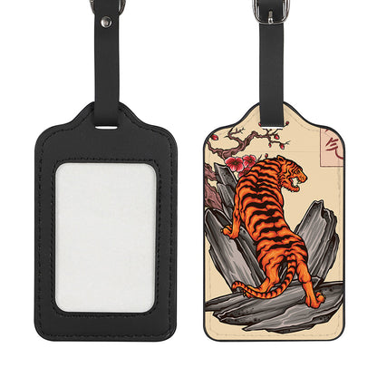 Japanese Tiger Tattoo Print Luggage Tag
