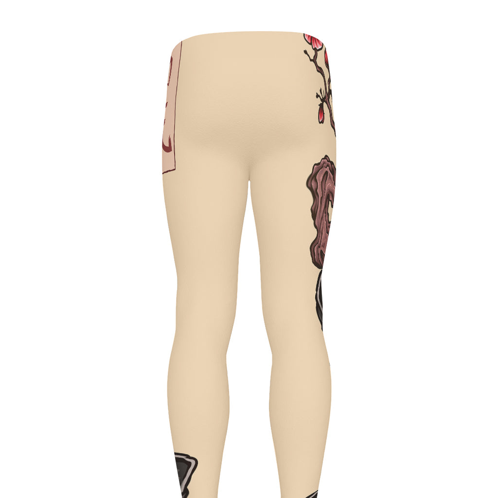 Japanese Tiger Tattoo Print Men's leggings