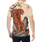 Japanese Tiger Tattoo Print Men's Shirt
