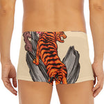 Japanese Tiger Tattoo Print Men's Short Boxer Briefs