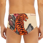 Japanese Tiger Tattoo Print Men's Triangle Swim Briefs