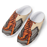 Japanese Tiger Tattoo Print Mesh Casual Shoes