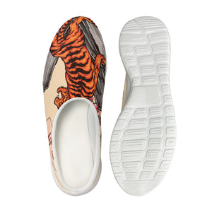 Japanese Tiger Tattoo Print Mesh Casual Shoes