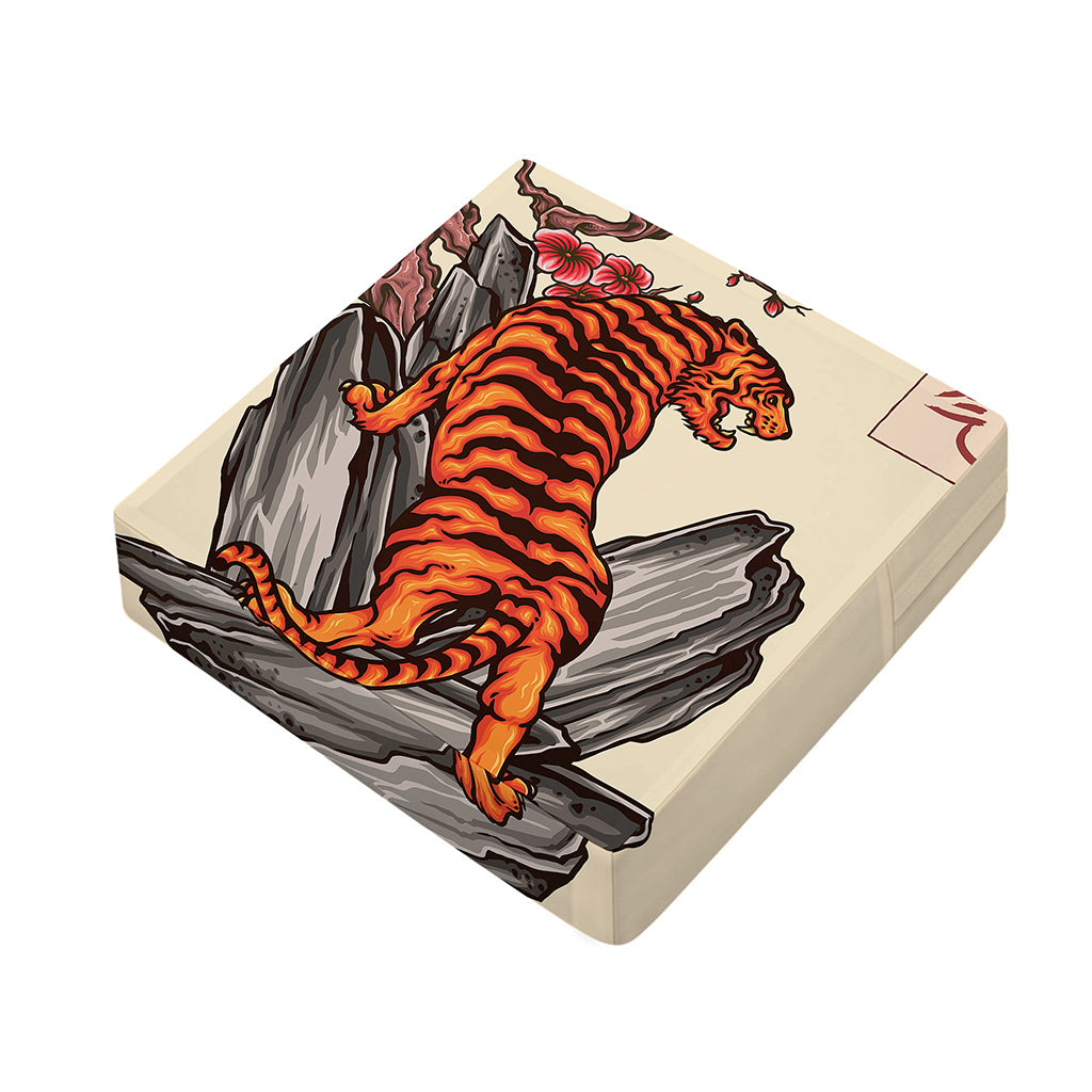 Japanese Tiger Tattoo Print Outdoor Seat Cushion Cover
