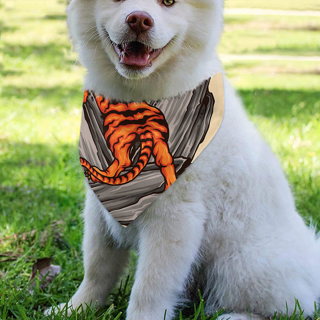 Japanese Tiger Tattoo Print Over The Collar Dog Bandana