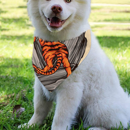 Japanese Tiger Tattoo Print Over The Collar Dog Bandana