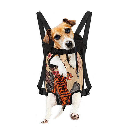 Japanese Tiger Tattoo Print Pet Carrier Backpack