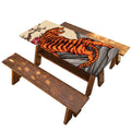 Japanese Tiger Tattoo Print Picnic Table Cover