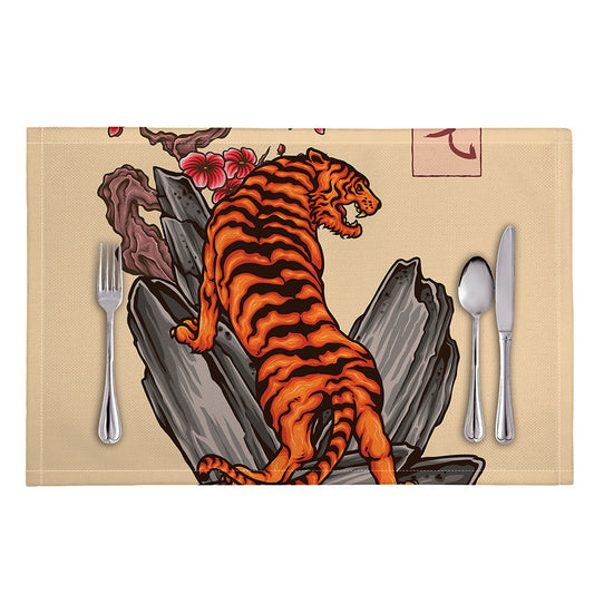 Japanese Tiger Tattoo Print Placemat