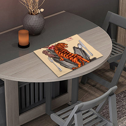 Japanese Tiger Tattoo Print Placemat