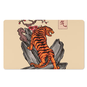 Japanese Tiger Tattoo Print Polyester Doormat