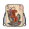 Japanese Tiger Tattoo Print Rectangular Crossbody Bag