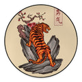 Japanese Tiger Tattoo Print Round Floor Mat