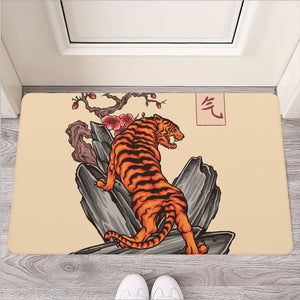 Japanese Tiger Tattoo Print Rubber Doormat