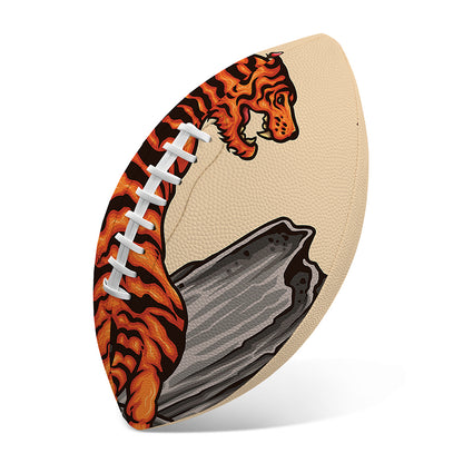 Japanese Tiger Tattoo Print Rugby Ball