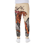 Japanese Tiger Tattoo Print Scuba Joggers