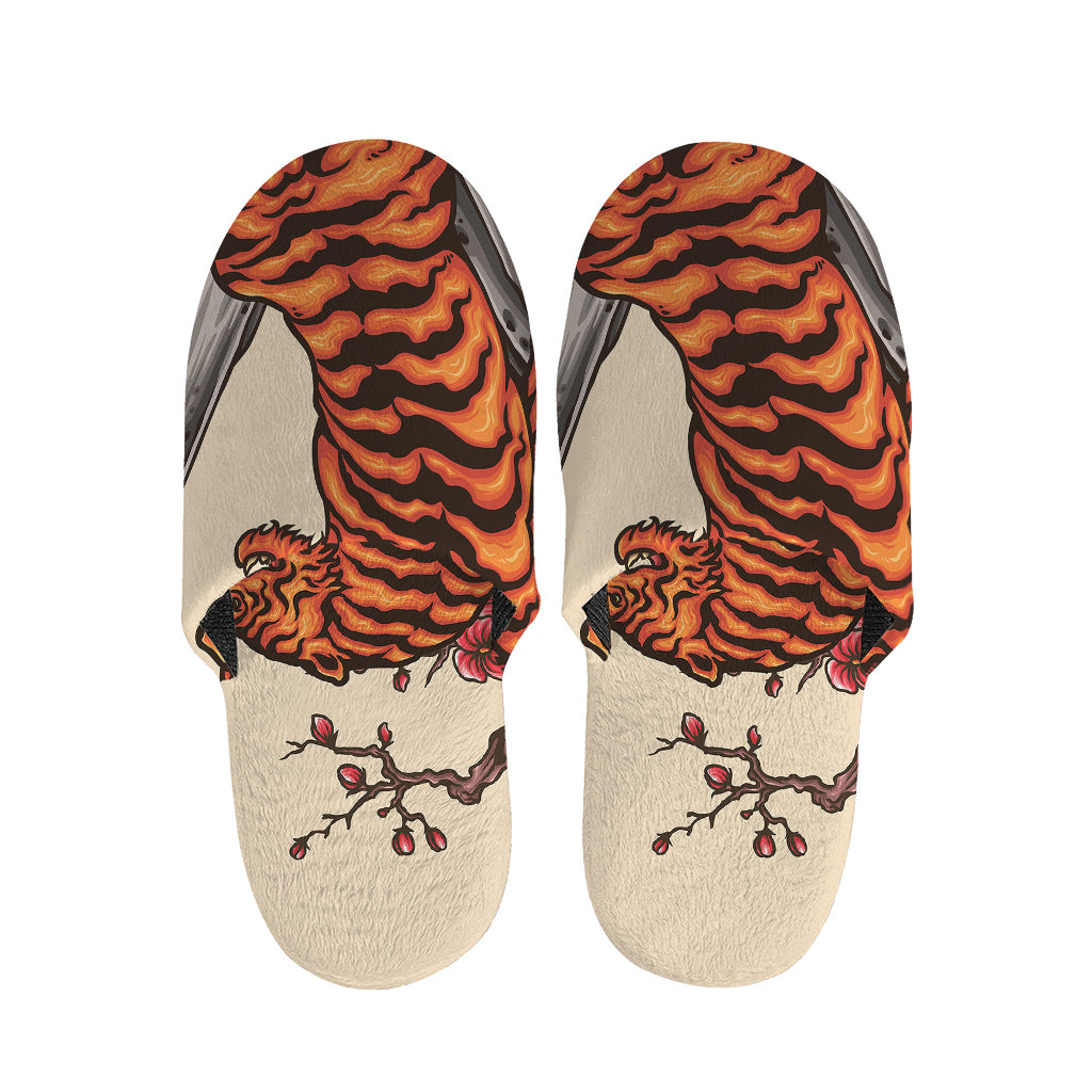 Japanese Tiger Tattoo Print Slippers