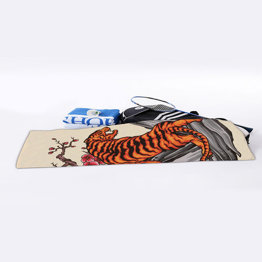Japanese Tiger Tattoo Print Sports Towel