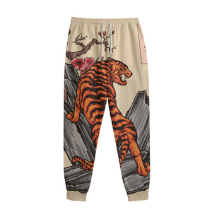 Japanese Tiger Tattoo Print Sweatpants