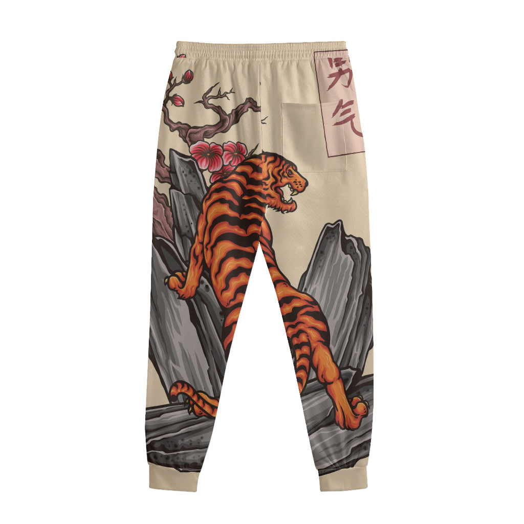 Japanese Tiger Tattoo Print Sweatpants