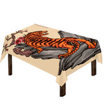 Japanese Tiger Tattoo Print Tablecloth