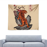 Japanese Tiger Tattoo Print Tapestry