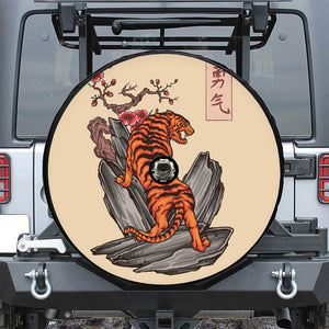 Japanese Tiger Tattoo Print Tire Cover With Camera Hole