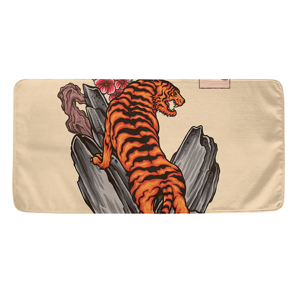 Japanese Tiger Tattoo Print Towel