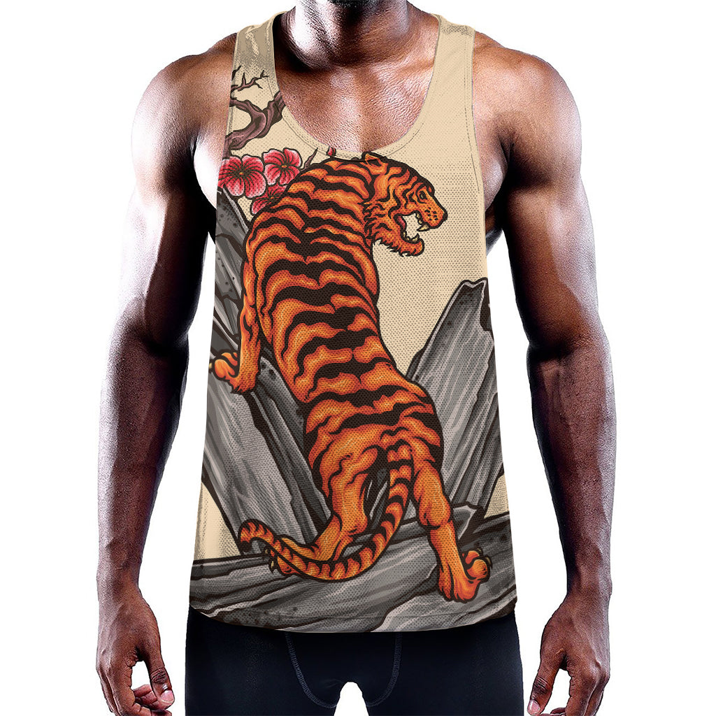 Japanese Tiger Tattoo Print Training Tank Top