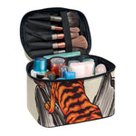 Japanese Tiger Tattoo Print Travel Makeup Bag