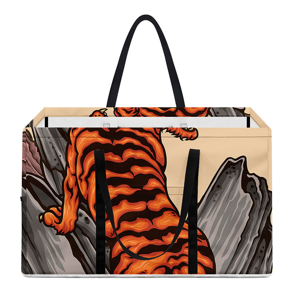Japanese Tiger Tattoo Print Utility Tote Bag