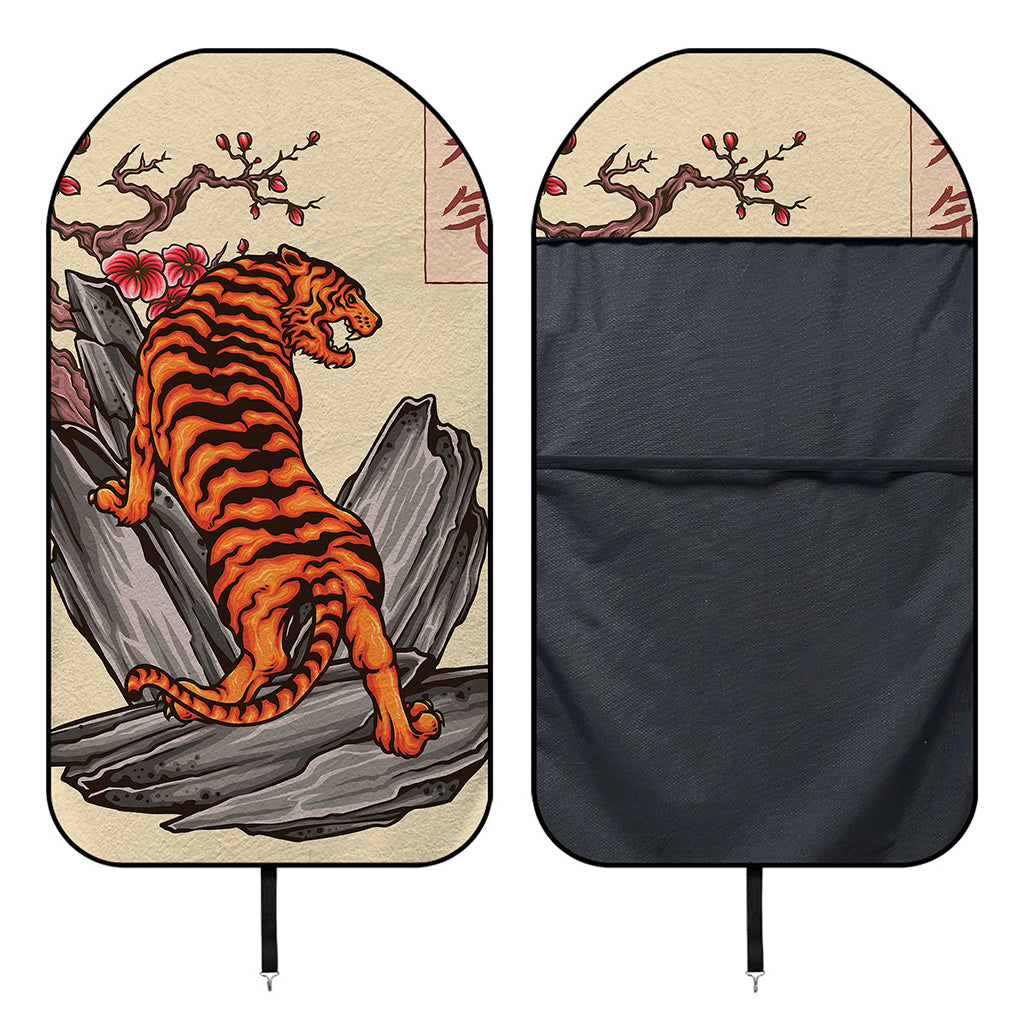 Japanese Tiger Tattoo Print Waterproof Car Seat Cover