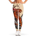 Japanese Tiger Tattoo Print Women's Leggings