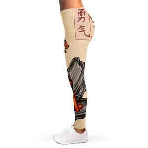 Japanese Tiger Tattoo Print Women's Leggings