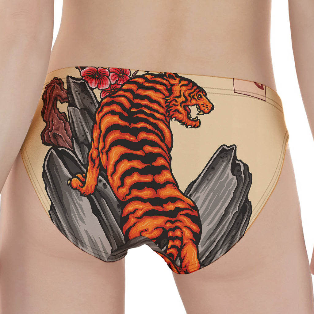 Japanese Tiger Tattoo Print Women's Panties