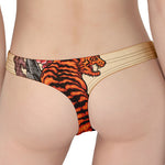 Japanese Tiger Tattoo Print Women's Thong