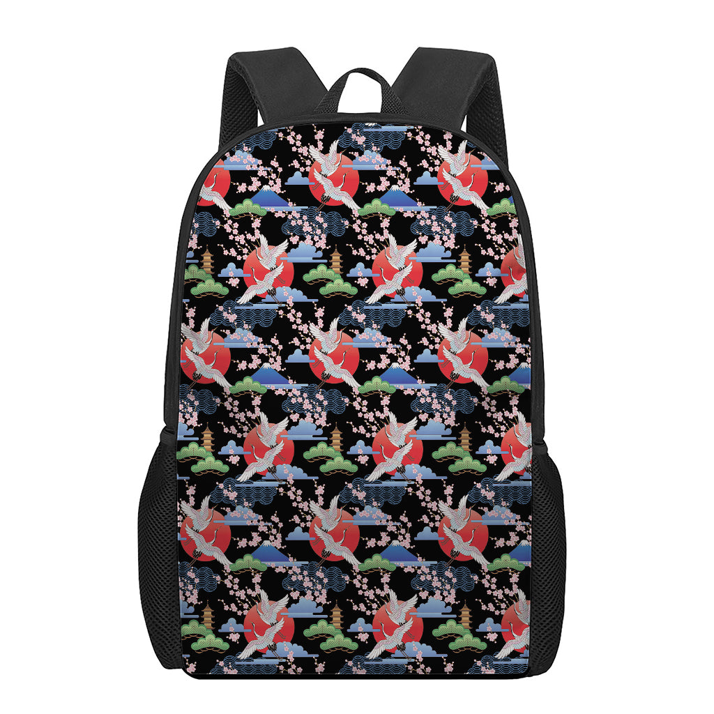 Japanese Traditional Pattern Print 17 Inch Backpack