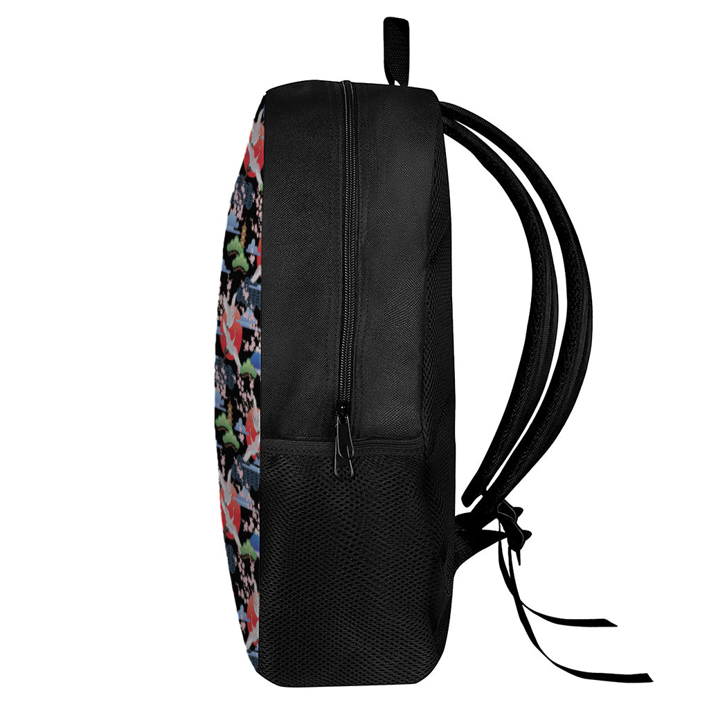 Japanese Traditional Pattern Print 17 Inch Backpack