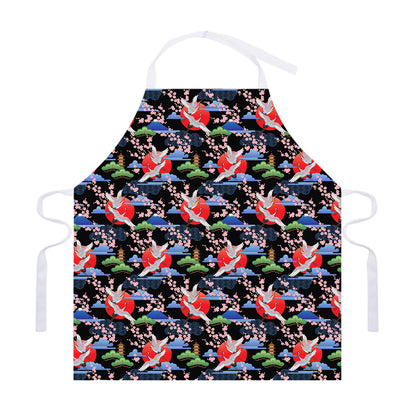 Japanese Traditional Pattern Print Adjustable Apron