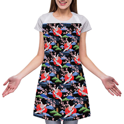 Japanese Traditional Pattern Print Adjustable Apron
