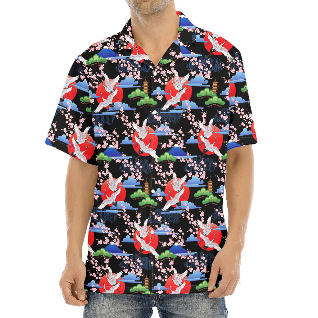 Japanese Traditional Pattern Print Aloha Shirt