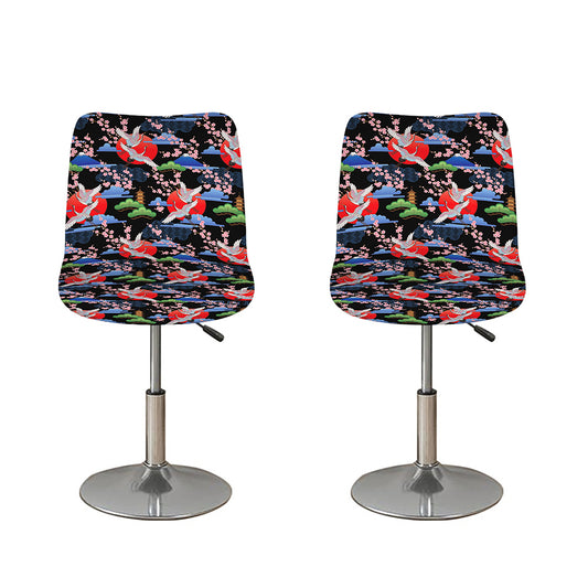 Japanese Traditional Pattern Print Bar Stool Covers