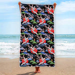 Japanese Traditional Pattern Print Beach Towel