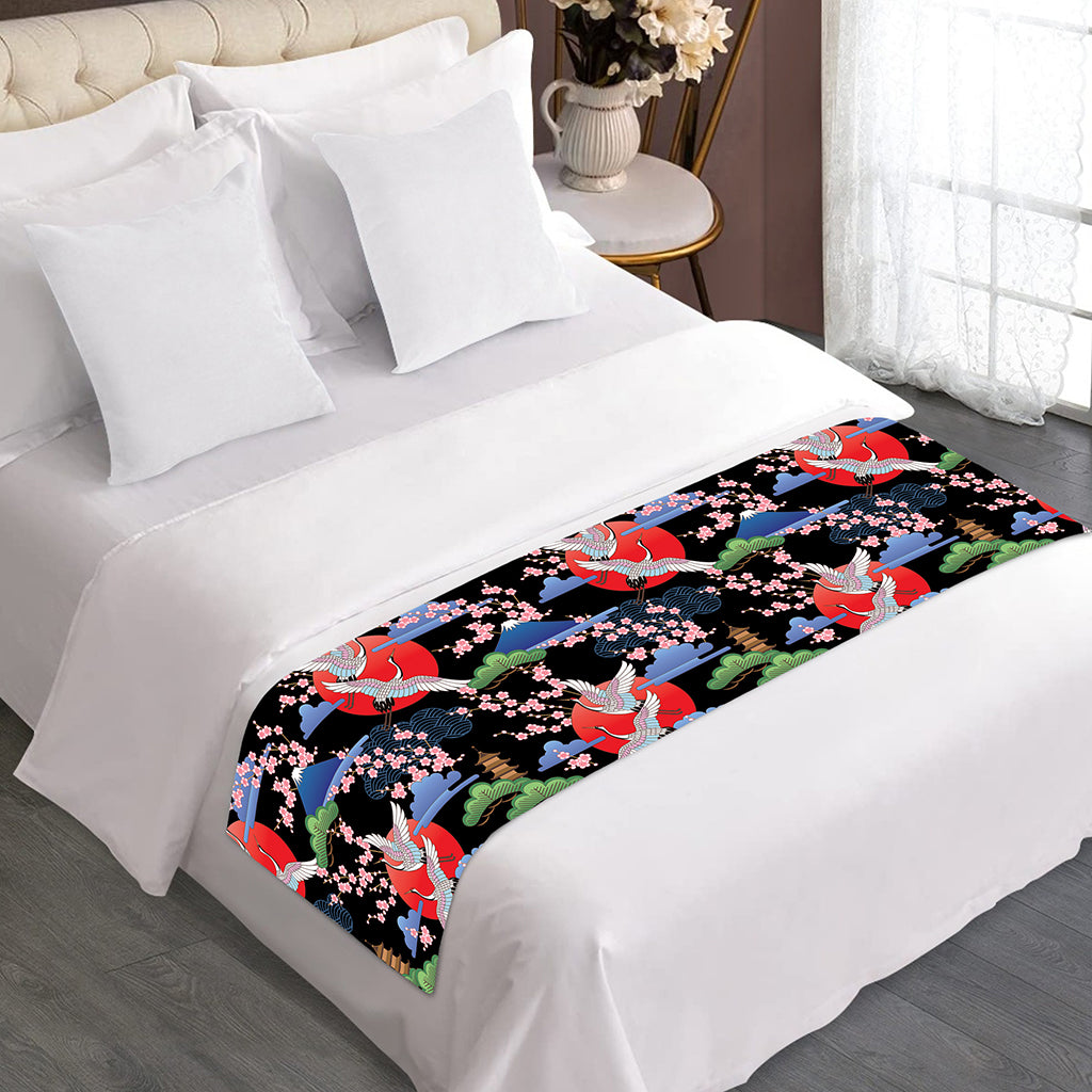 Japanese Traditional Pattern Print Bed Runner