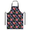 Japanese Traditional Pattern Print Bib Apron With Pocket
