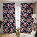 Japanese Traditional Pattern Print Dimout Pencil Pleat Curtains