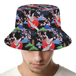 Japanese Traditional Pattern Print Bucket Hat