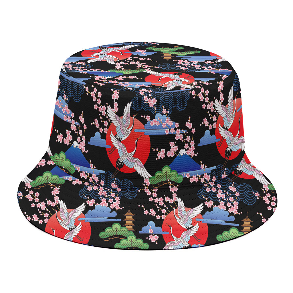 Japanese Traditional Pattern Print Bucket Hat