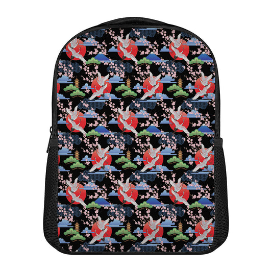 Japanese Traditional Pattern Print Casual Backpack