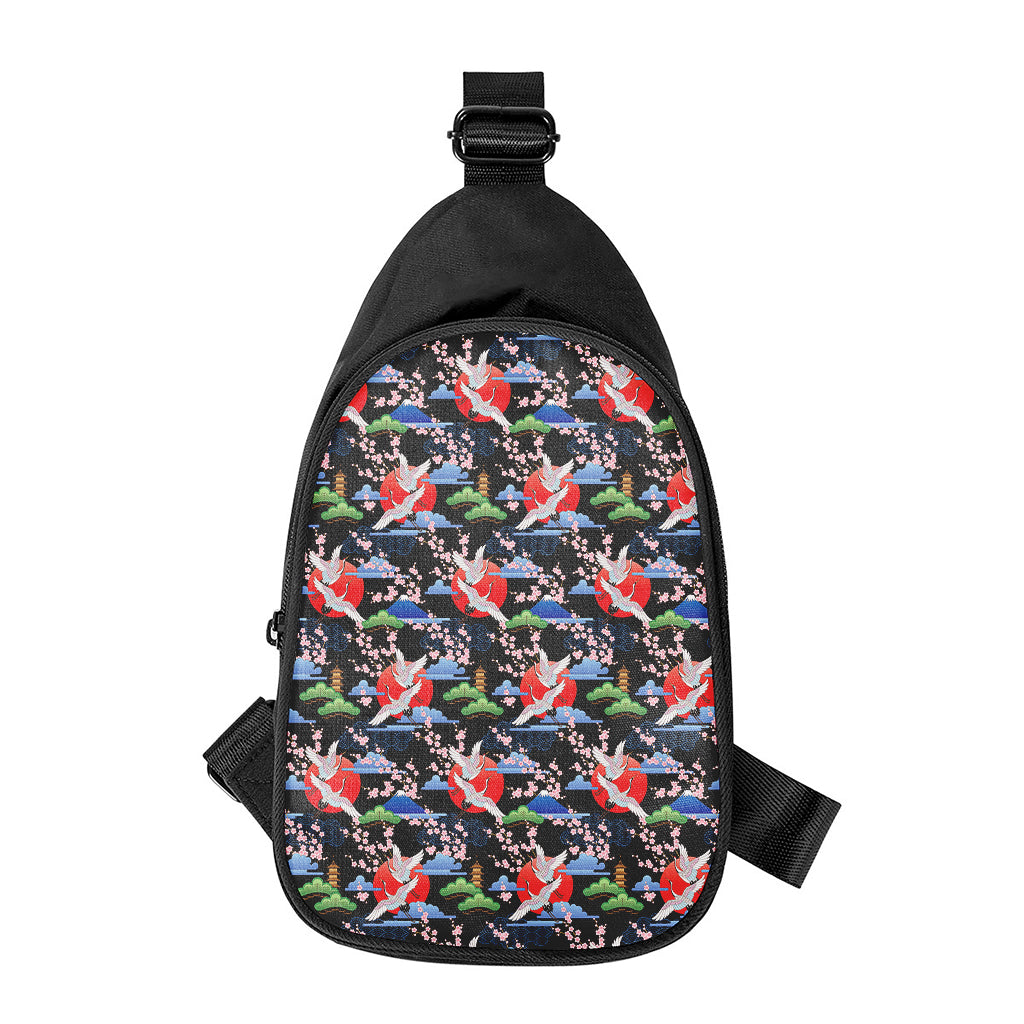 Japanese Traditional Pattern Print Chest Bag